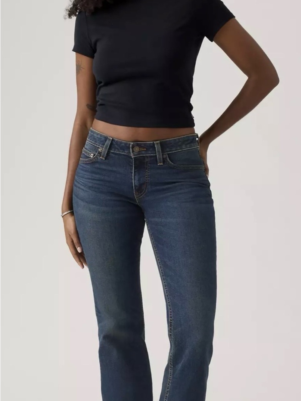 Levi's 518 Superlow Dark Blue Bootcut Jeans Size 31